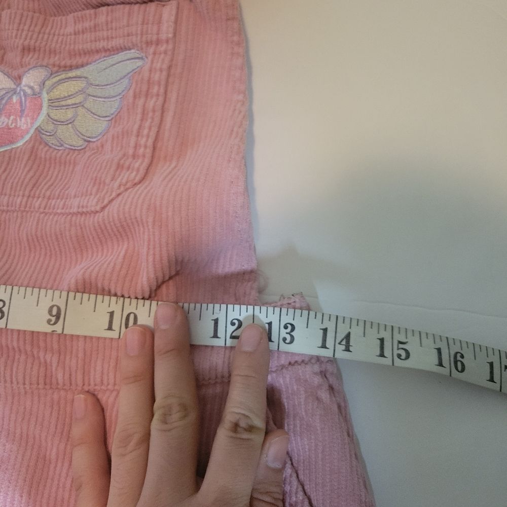 Hot Topic Pink Kawaii Corduroy Overall Skirt Size Small Medium - Picture 6 of 8